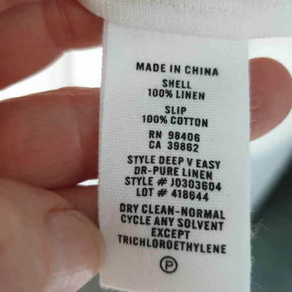 Theory white linen deep v easy dress - Picture 9 of 9